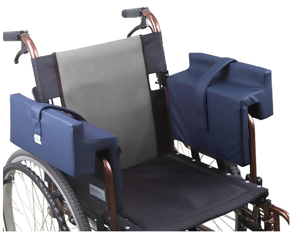 Almohadillas para Reposabrazos De Silla De Ruedas, Apoyo Reposabrazos Cojín De Alivio De Presión Impermeables con Canal De Espuma Correa De Fijación