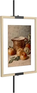 Americanflat 24" Picture Frame Stand - Wall Mounted Frame Stand - Artwork and Photo Easel with Adaptive Clamps for Different Frame Profiles - Ideal for 18x24 Frame - Black