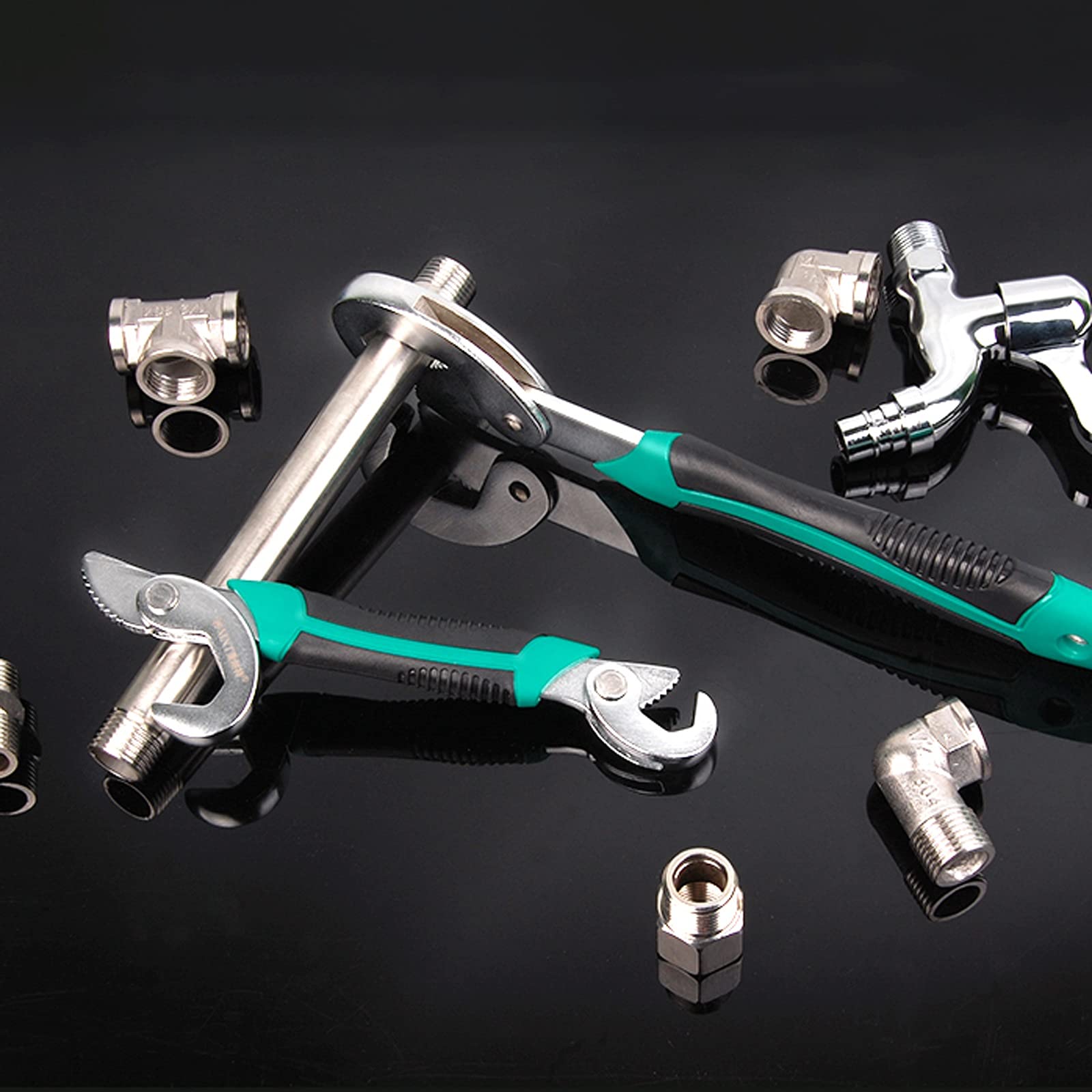 Chiave Regolabile Chiave multifunzione 2 pezzi Set Set Gancio Tipo chiave multifunzione Chiavente Selfing Set Set chiave Quick Wrench Tubo Wrench Wrench Chiave a Rullino