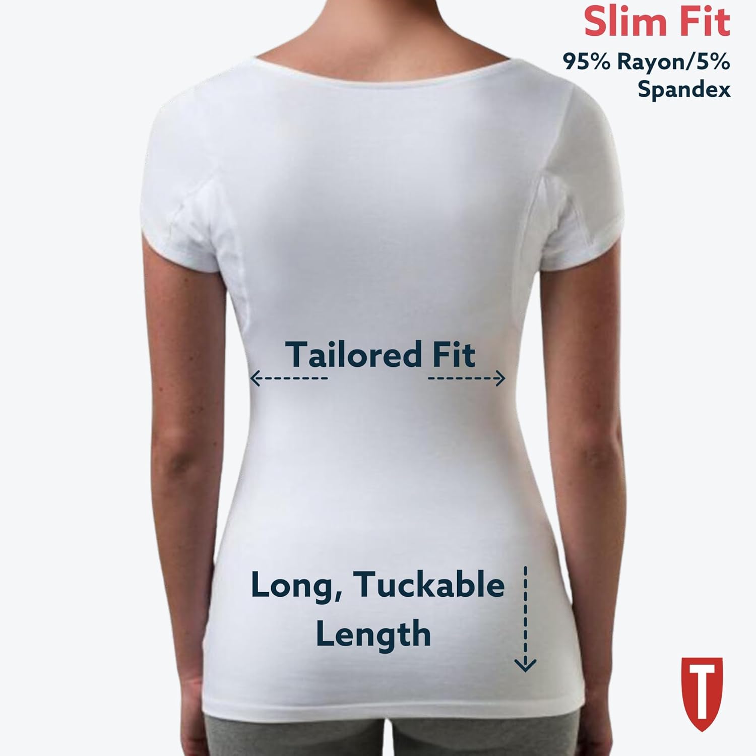 Sweat Proof Undershirt for Women from Thompson Tee, (Slim Fit, Scoop Neck) - Image 6