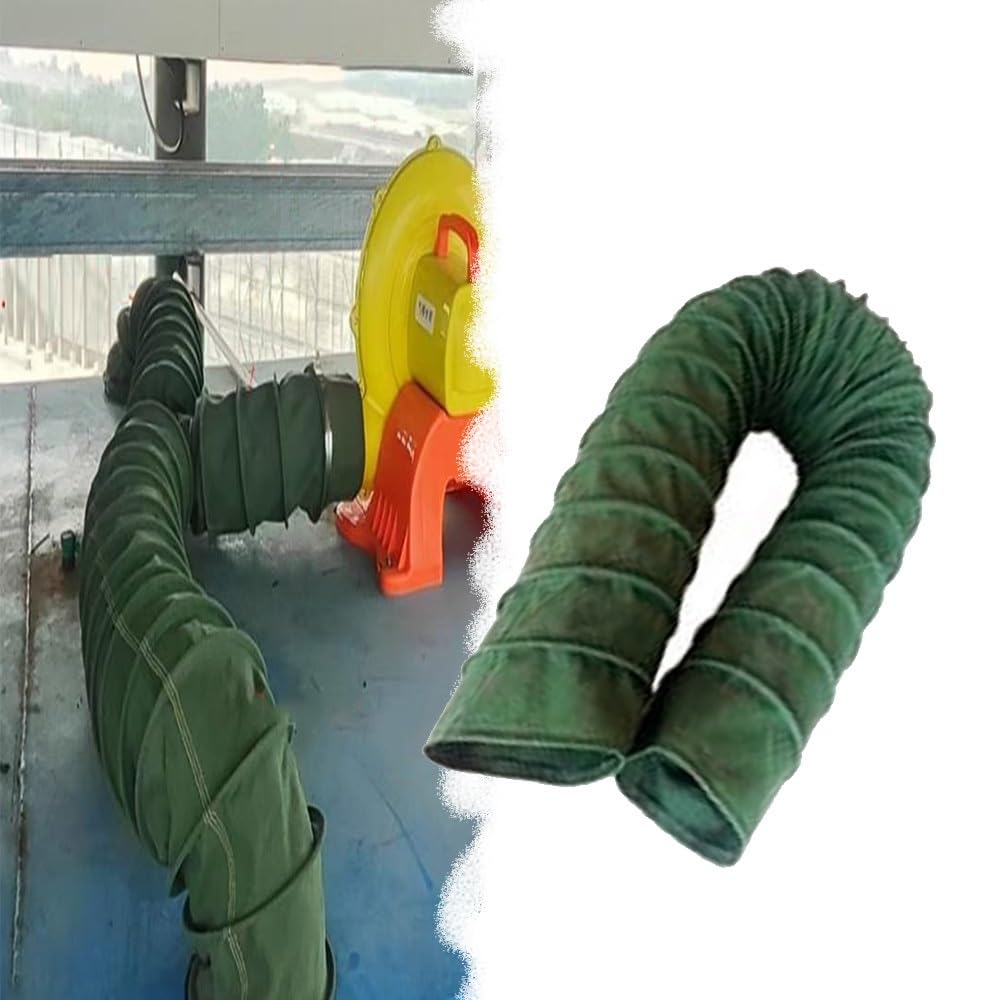 Tubo Flessibile per condotti d'Aria, Tubo Flessibile in Tela da 8 Pollici per HVAC, soffiatori, aspiratori, asciugatrici - Lunghezza 3 m (10 Piedi), Diametro Interno 125 mm (5"), Condotto di