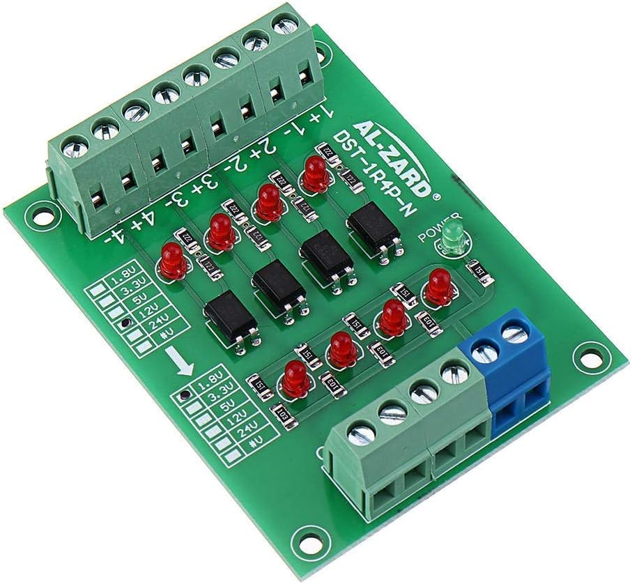 5pcs 12V to 24V 4 Channel Isolation Optocoupler Board Isolated Module PNP Output PLC Signal Level Voltage Converter Spot Steuermodul