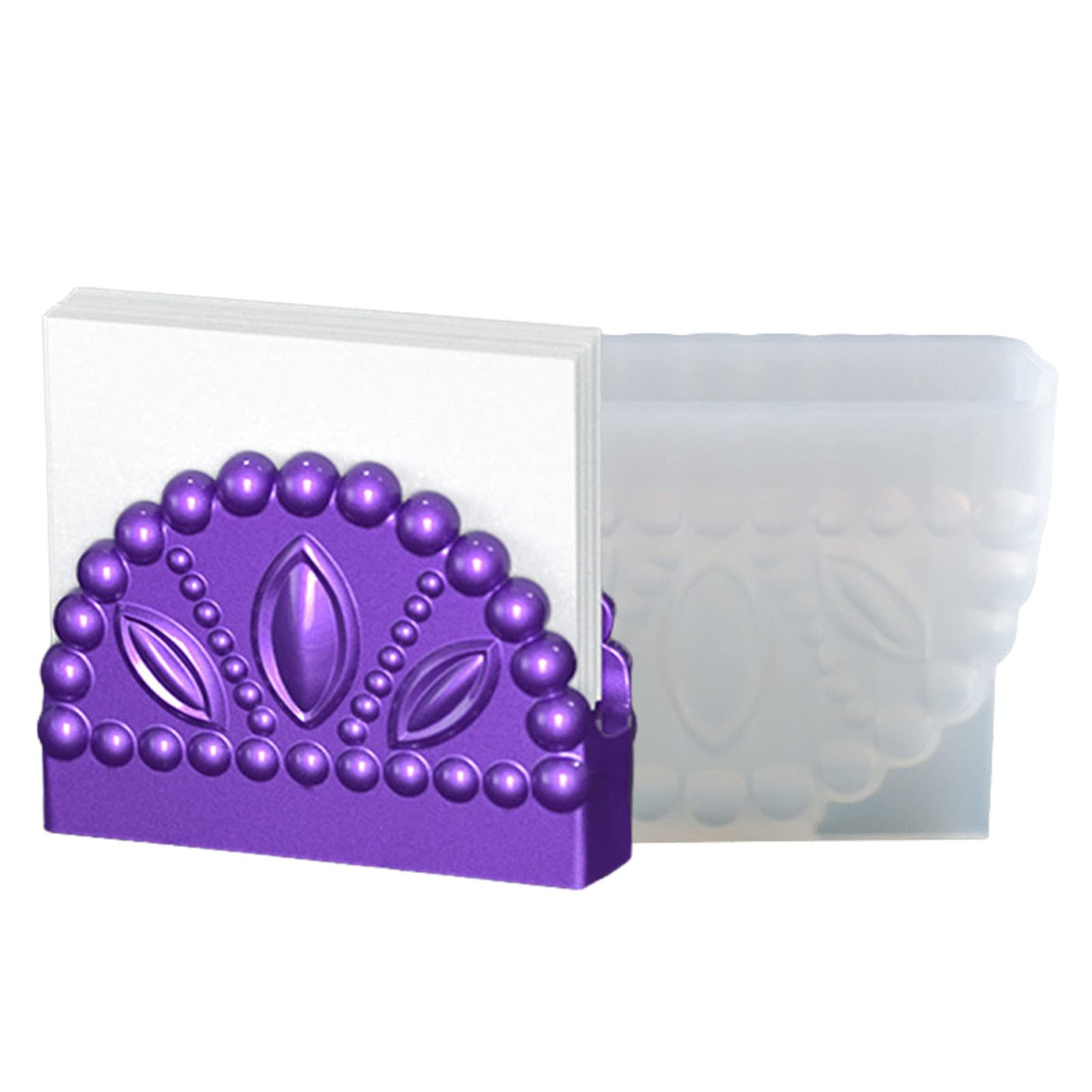 Rianpesn Semicircle Tissue Box Resin Silicone Mold - Jewelry Box Resin Silicone Mold Jewelry Storage Epoxy Napkin Holder Mold, Epoxy Resin Mold Tissue Storage Box Silicone Mold Jewelry Mold