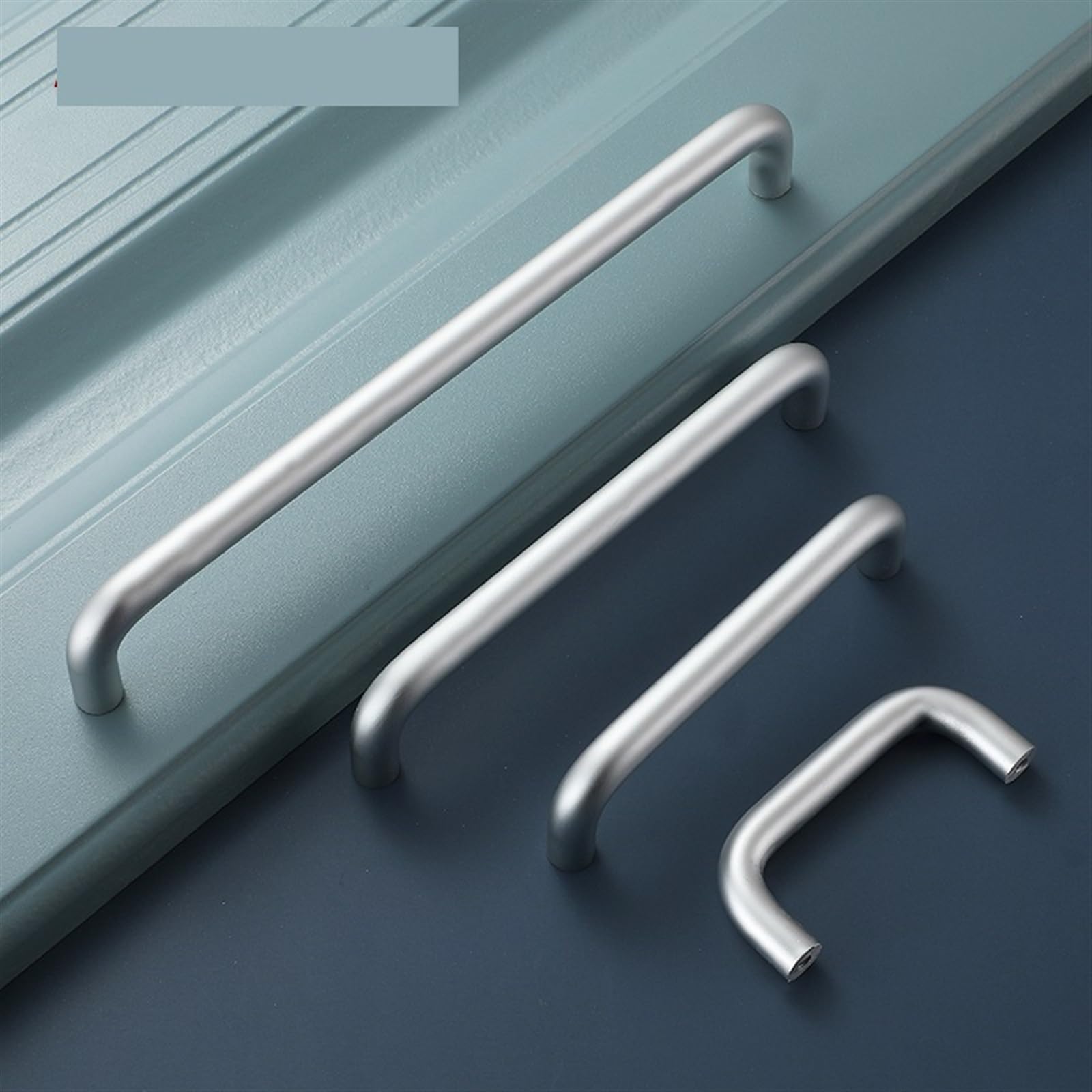 Boutons de porte et poignée de meuble argent en aluminium 96mm tiroir cuisine