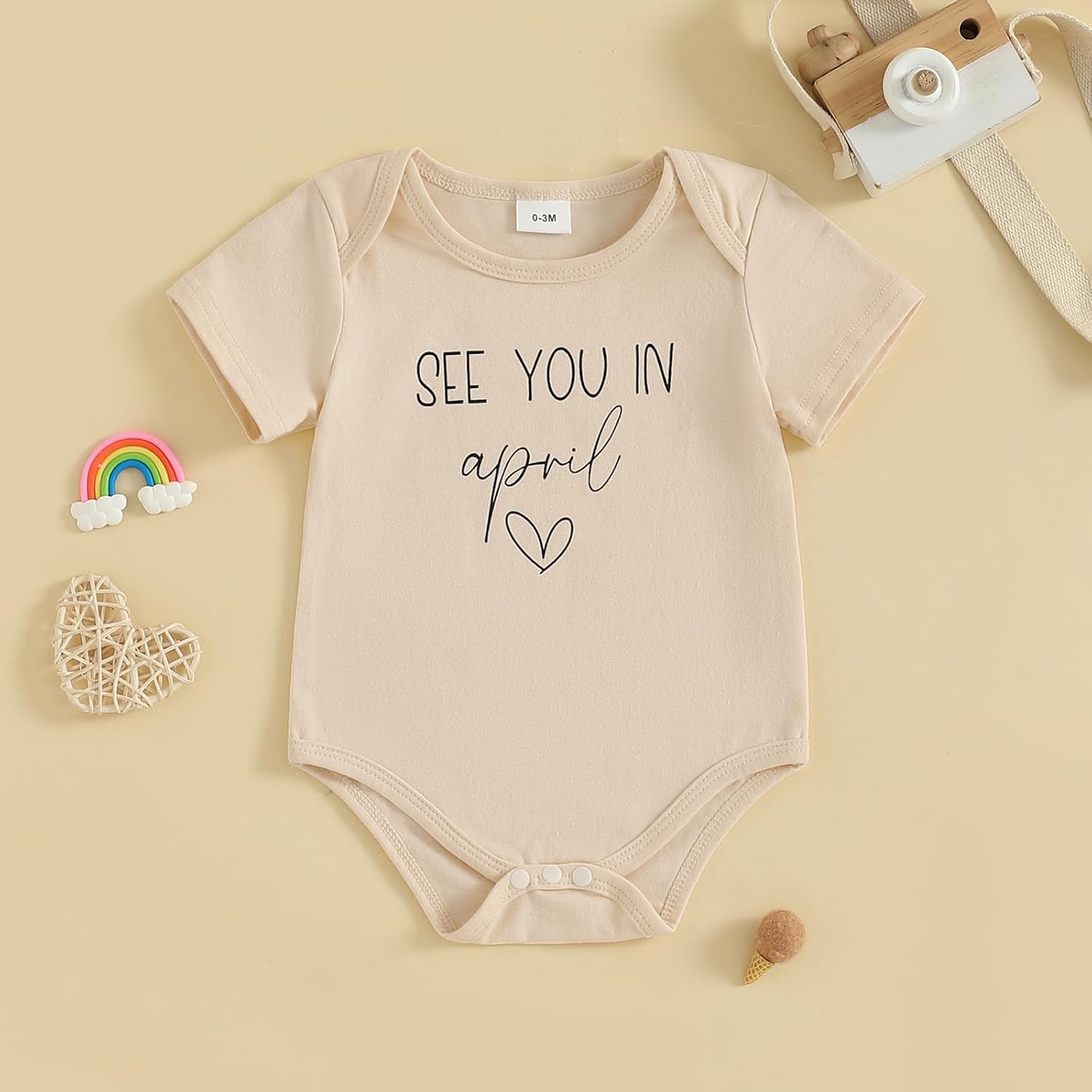 woshilaocai Baby Announcement Bodysuit Pregnancy Reveal Idea&New Baby Surprise Gift for Grandparents, Husband, Family - Image 2
