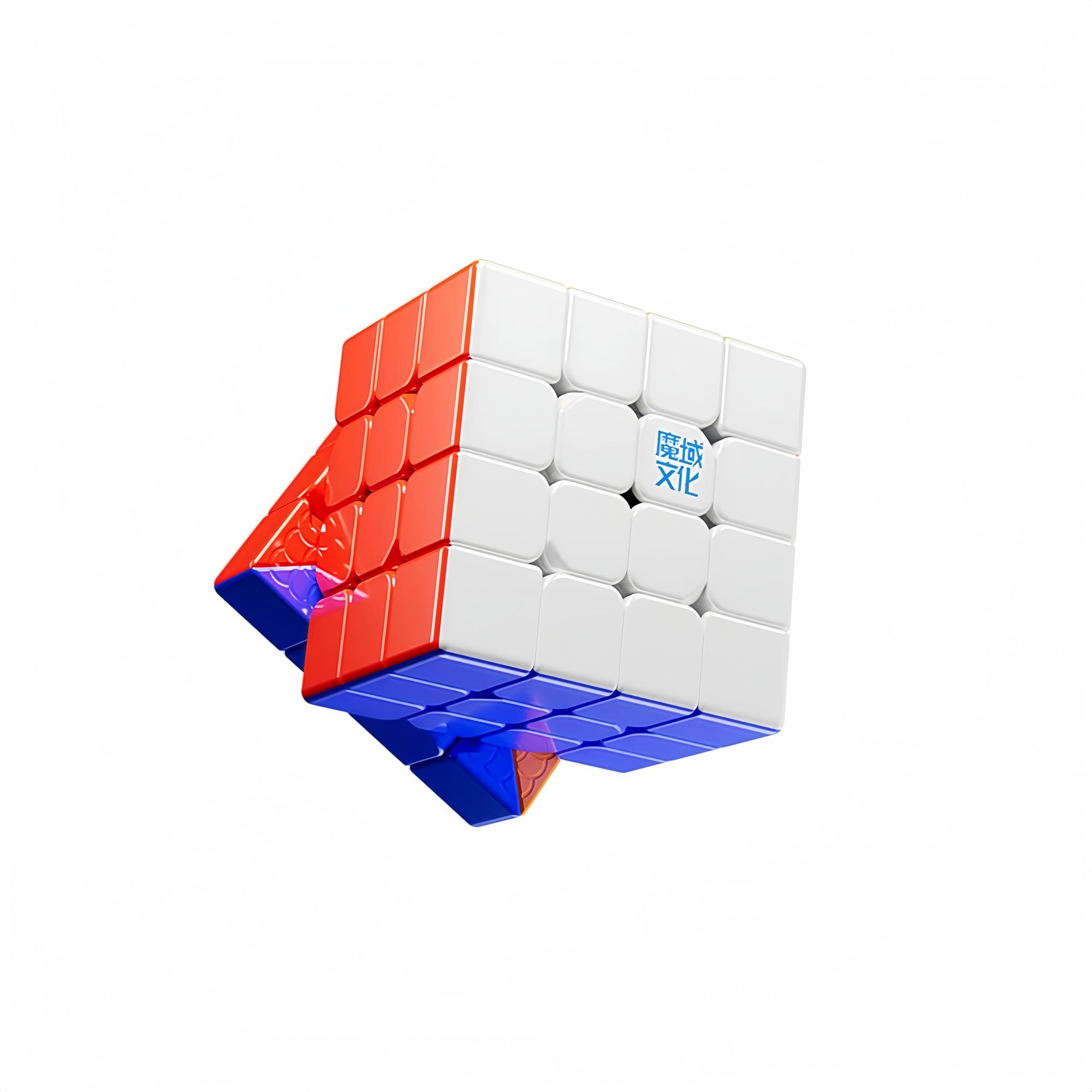 Moyu Aosu V7 Single Track Magnetic Speed Cube 4x4 Stickerless,Puzzle Cube 4x4x4, Anti-Stick Design Adjustable Elasticity,96 Magnets