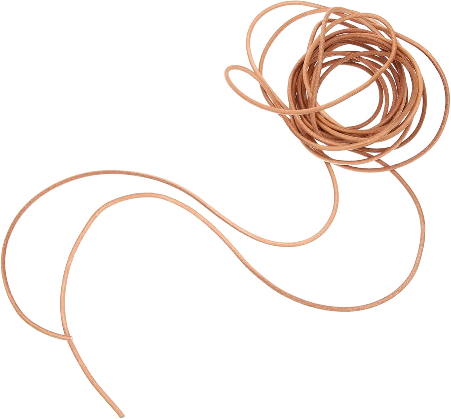 Operitacx 5pcs Cowhide Leather Cord Genuine Braiding Rope for Jewelry Making Necklaces Bracelets and Crafts Meters Natural Color Versatile Use for and Decoration