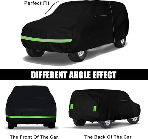 Miniatura 4 de Funda impermeable para automóvil de repuesto para Jeep Grand Cherokee L 2021 2022, 6 capas para todo tipo de clima con puerta con cremallera y