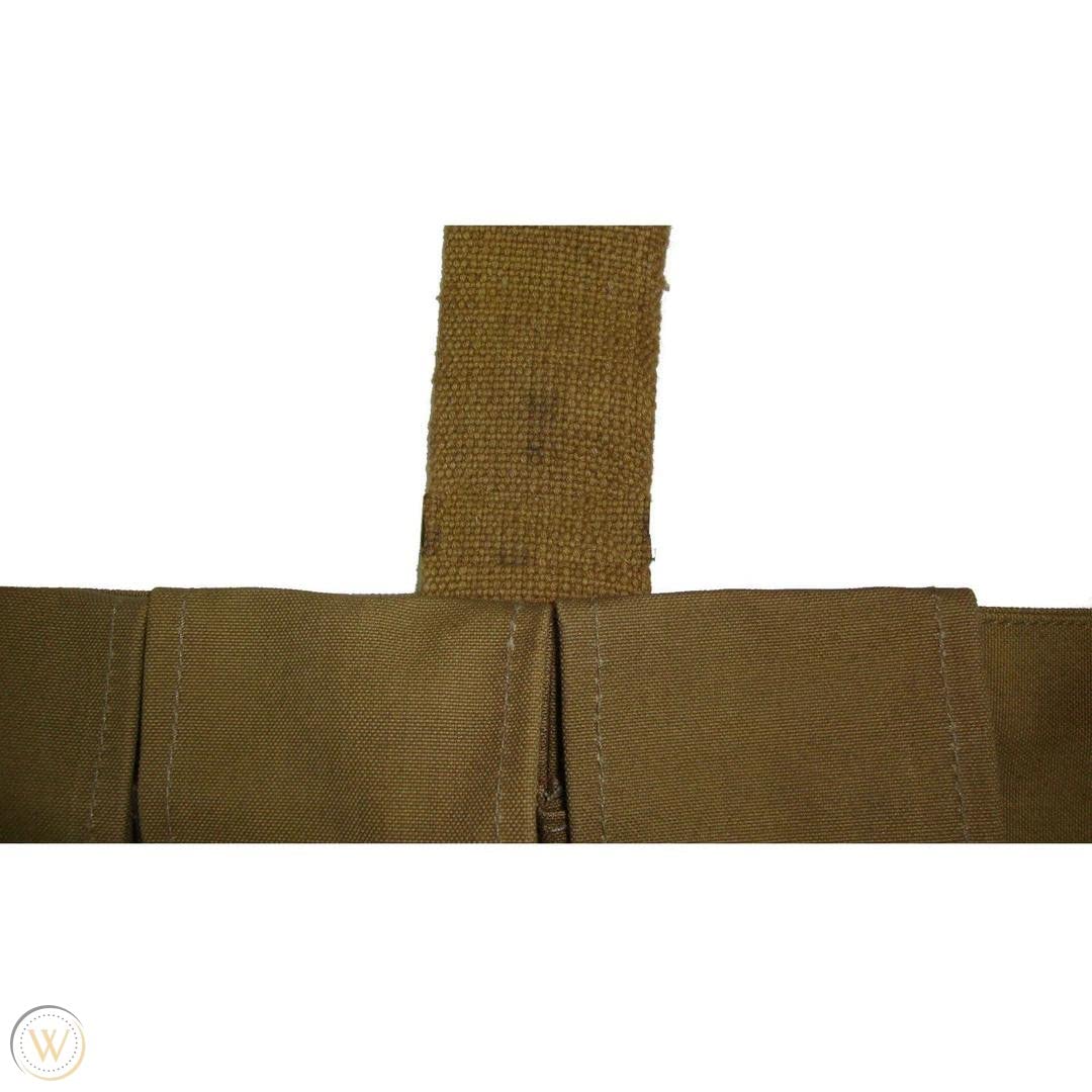 Rhodesian Fereday & Sons Chest Rig Tactical Canvas 4 Mag Pouch FAL/G3/M14 Bush War/20rd (KHAKI)