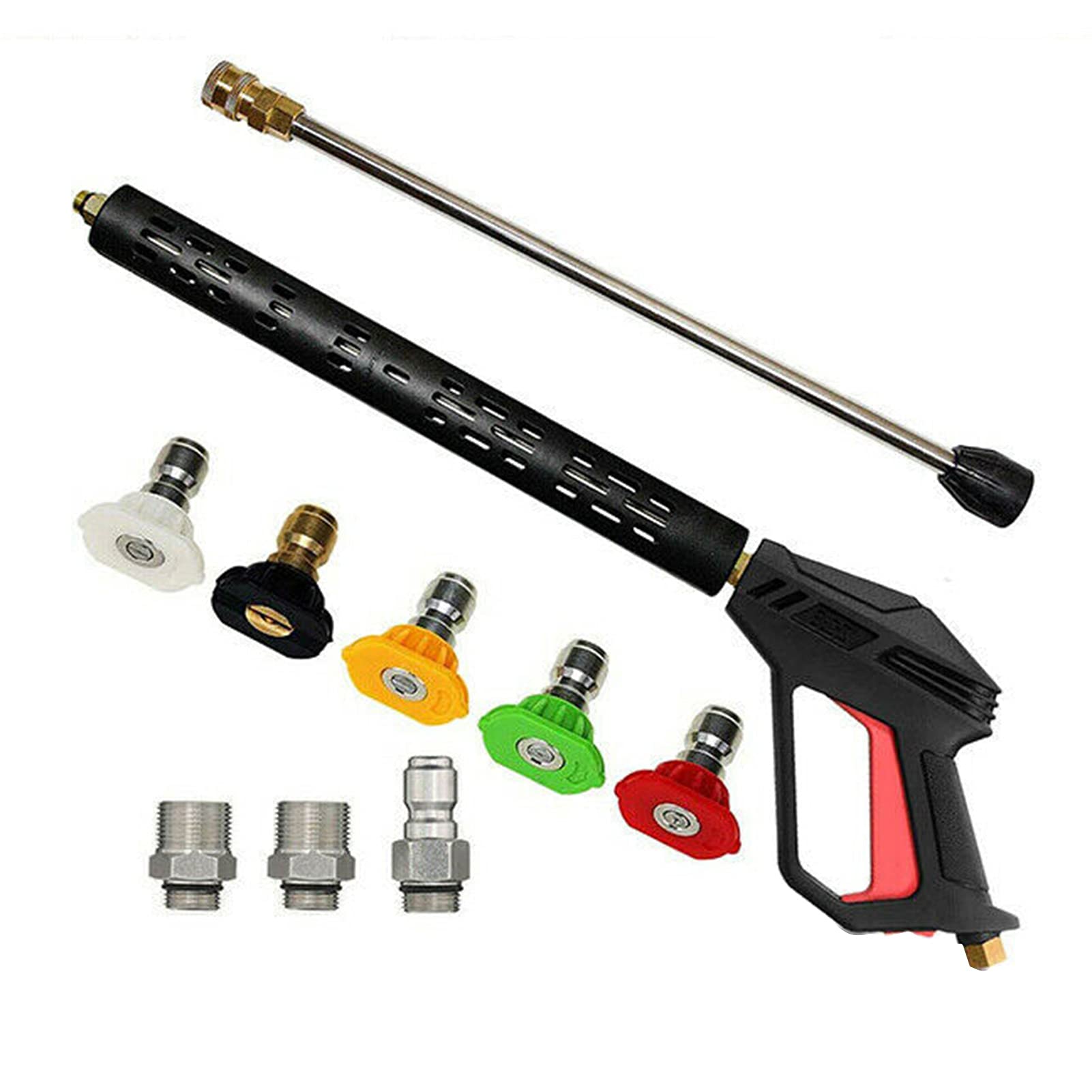 HUIOP Pulvérisateur De Lave-Glace,Kit D'Adaptateurs D'Embouts De Buse De Lance De Pulvérisateur De Laveuse À Pression Haute Pression 4000Psi M22