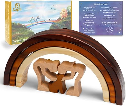 Miniatura 8 de Capti Rainbow Bridge - Regalos conmemorativos para perros, regalos conmemorativos para gatos, te conoceré en el puente del arco iris, regalos para