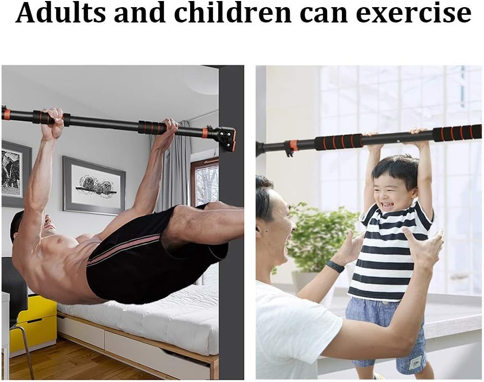Hua Home Fitness Telescopic Horizontal Bar, Safe, Suitable for Adult and Child Strength Training Equipment, Non-Slip and Stable, 200kg Load (Size : 96-120cm/37.79~47.24in)