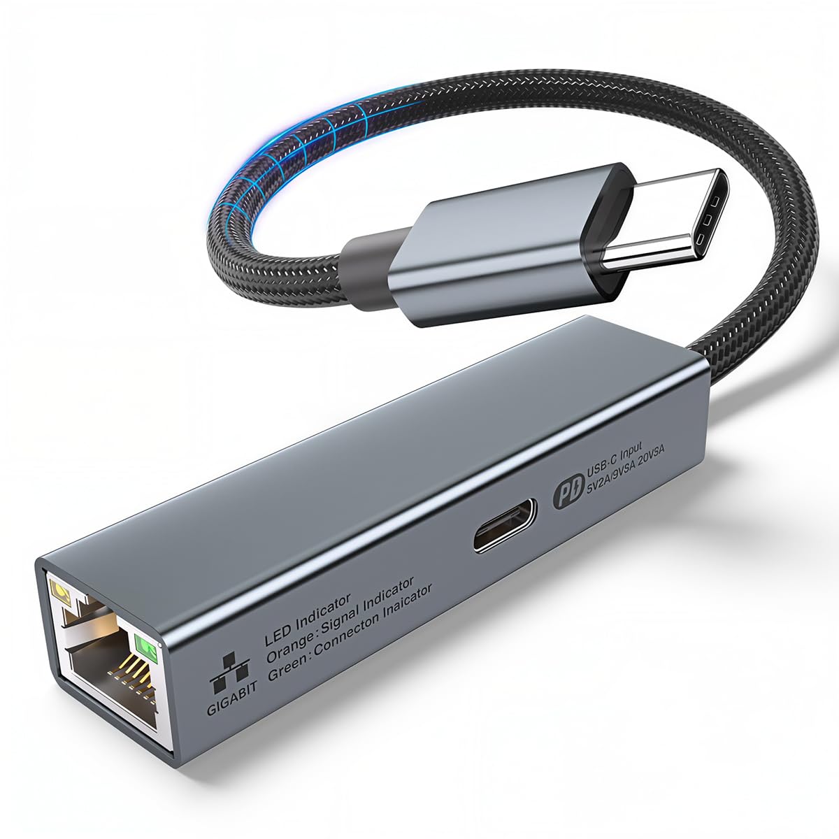 Verilux® USB C to Ethernet Adapter 60 W PD - USB C LAN Adapter-picture-28
