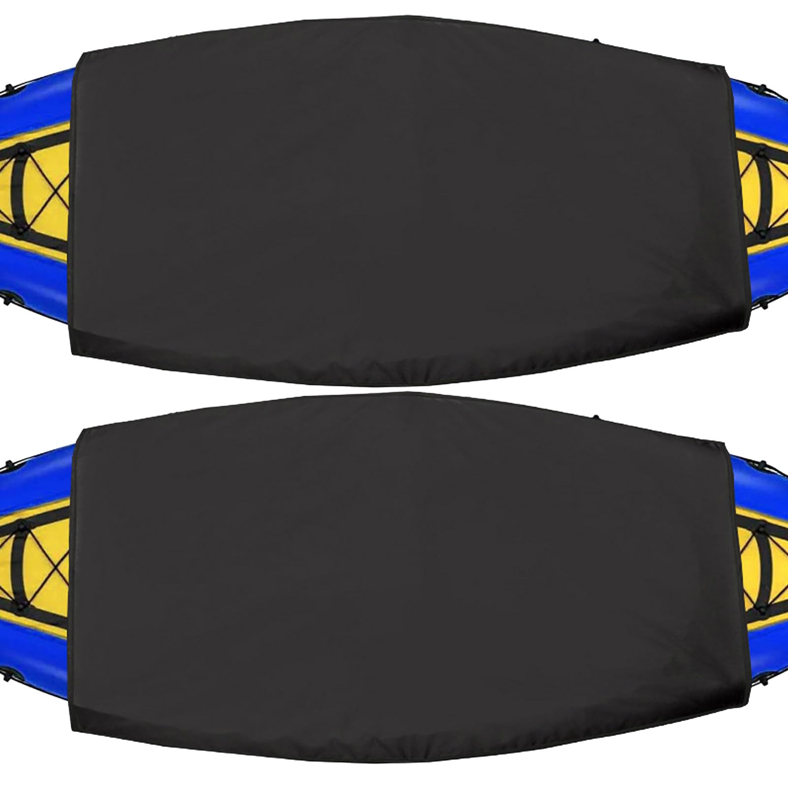 UOIENRT 2Pack Waterproof Kayak Cockpit Drape Seal Cockpit Cover for Outdoor and Indoor Storage (Black)