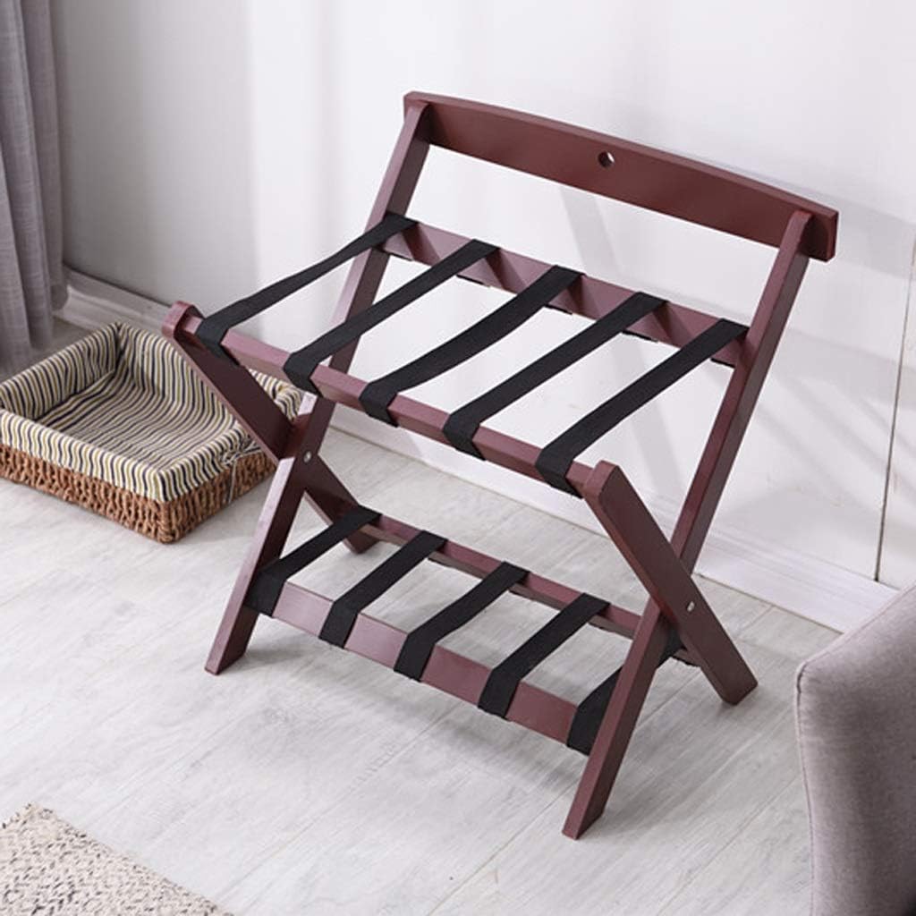 Portable Wood Folding Suitcase Stand Bench Travel Folding Luggage Rack