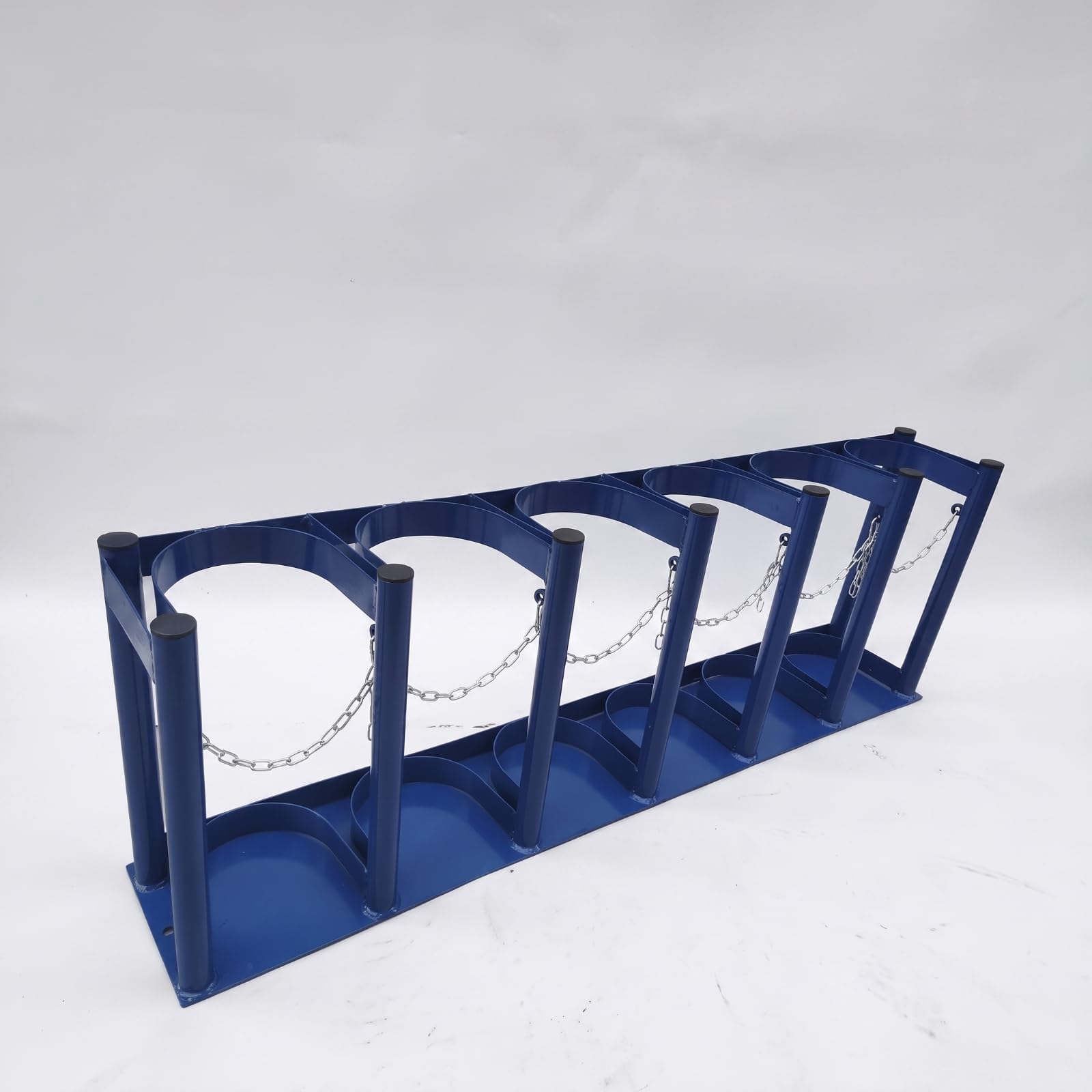 harayaa Soporte Acero para 6 Cilindros Estable | Resistente, Estante para Botellas Gas, Estantería, Almacenamiento Interior, Talleres, Laboratorios, 6-Botella 8l-10l, 8L
