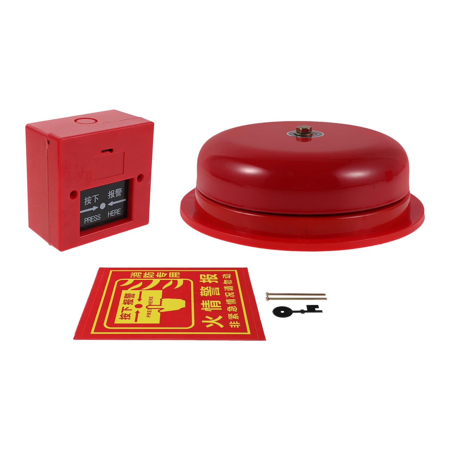 Gong d'alarme filaire rouge 15 cm pour sécuriser vos ateliers et entrepôts