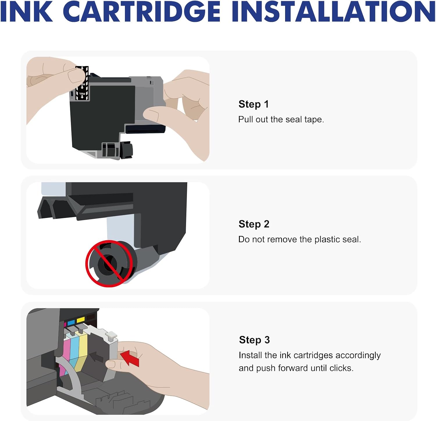 LC501XL LC501 MFC-J1360DW Ink Cartridges for Brother Printer Work Smart 1360 MFC-J1260W MFC-J1260DW MFC-J1410DW MFC J1360DW J1260W J1260DW J1410DW Series Printer (5 Pack, 2Black Cyan Magenta Yellow)