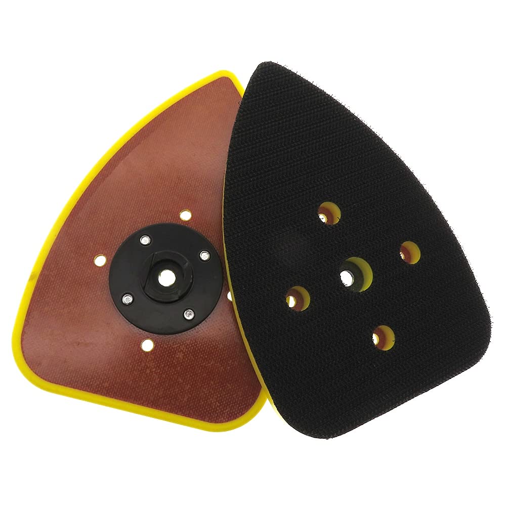 SHENGANG 90 * 135MM Red Triangle Sanding Backup Pad with Iron Plate Sander Backing Pad, for Grinding and Polishing Power Tools Accessories