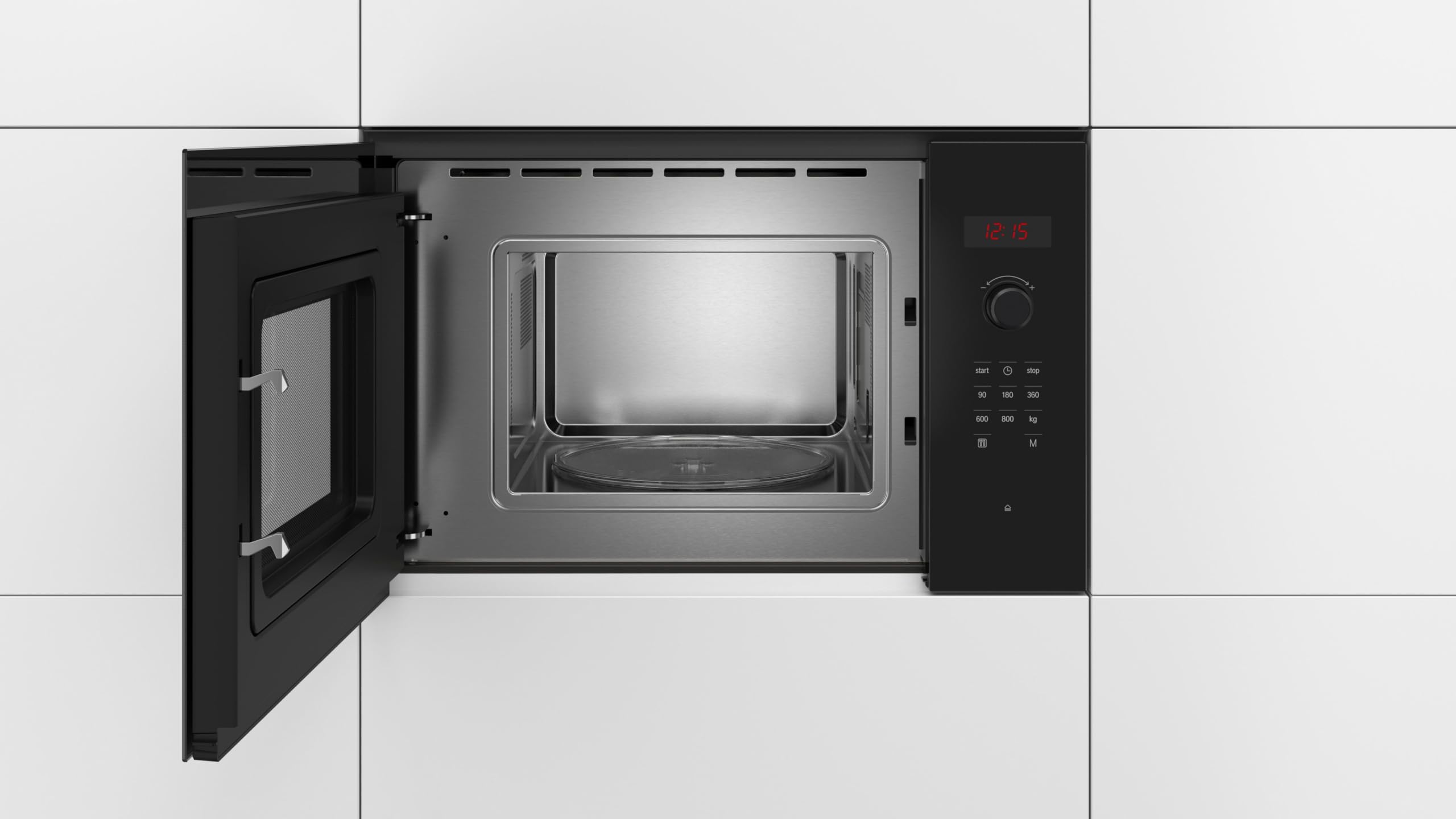 Forno A Microonde Singolo Da Incasso - Bosch Ser4 - Bfl523mb1f - Nero - 7 Programmi Automatici - 38,2 X 59,4 X 31,7 cm