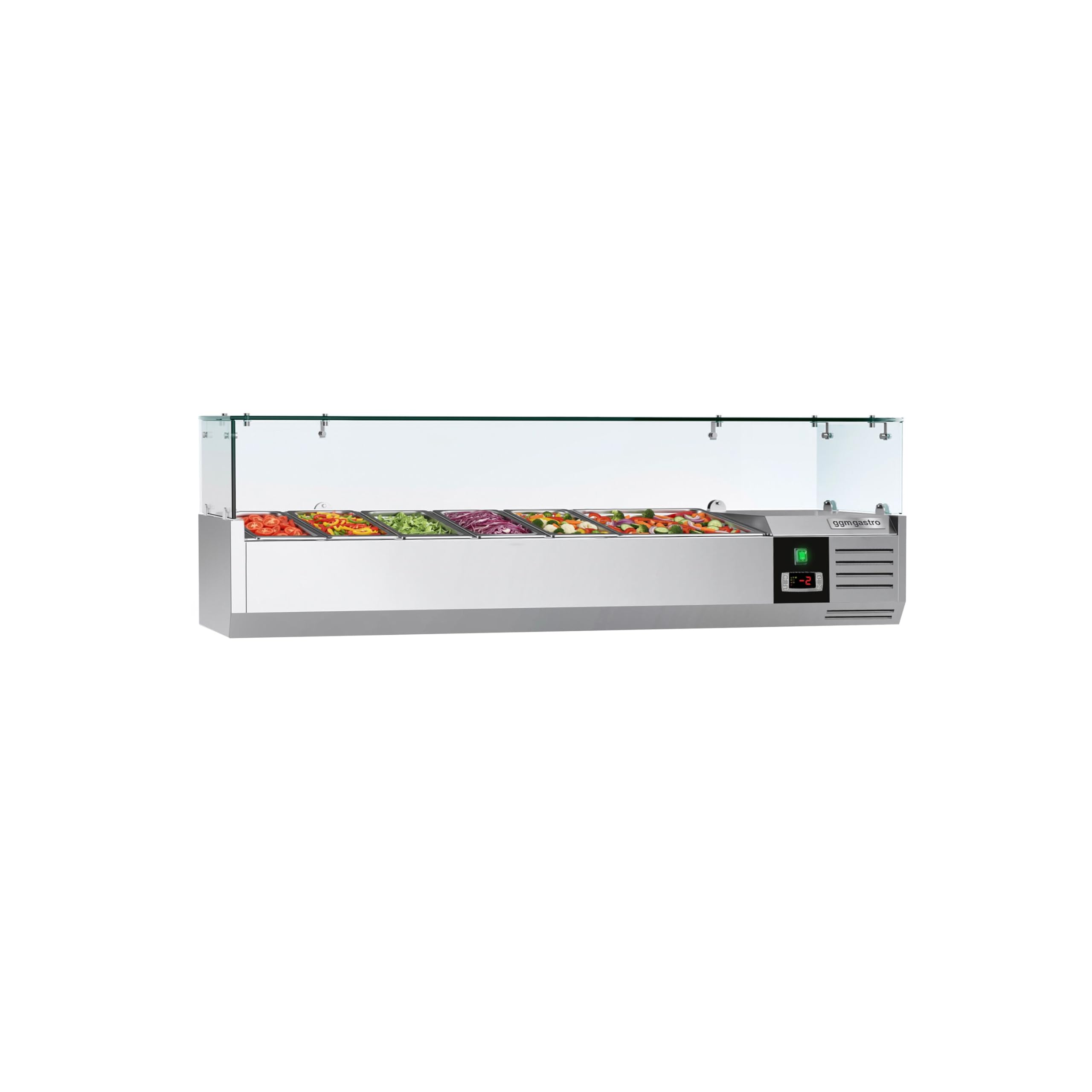 GGM Gastro Kühlaufsatzvitrine 1500x395mm für 6 GN 1/3
