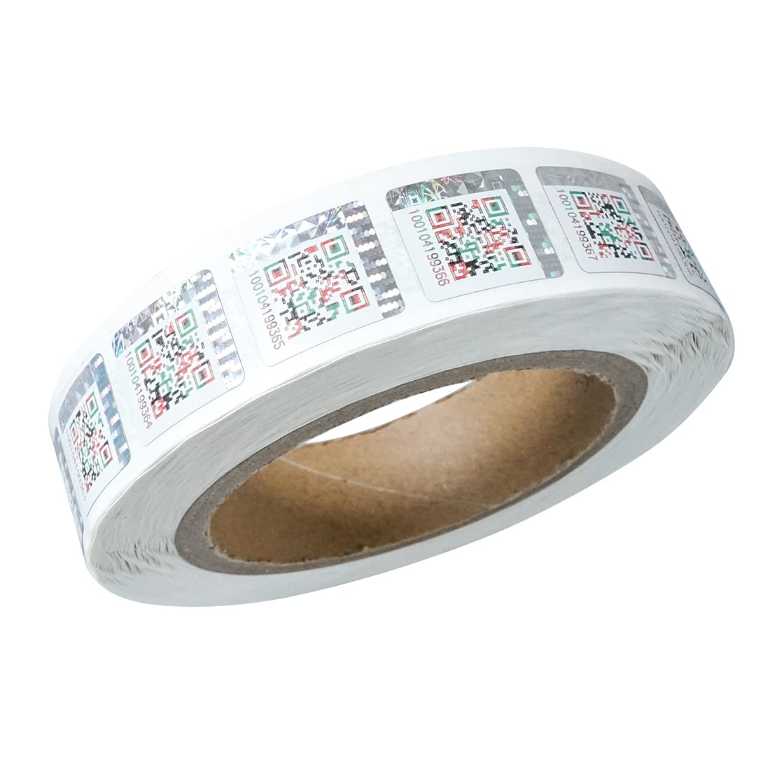 1 rollo/1000 unidades 22 x 22 mm etiqueta anti-falsificación autoadhesiva original autenticidad verificación seguridad código QR 3D holograma etiqueta con número de serie único (plata)