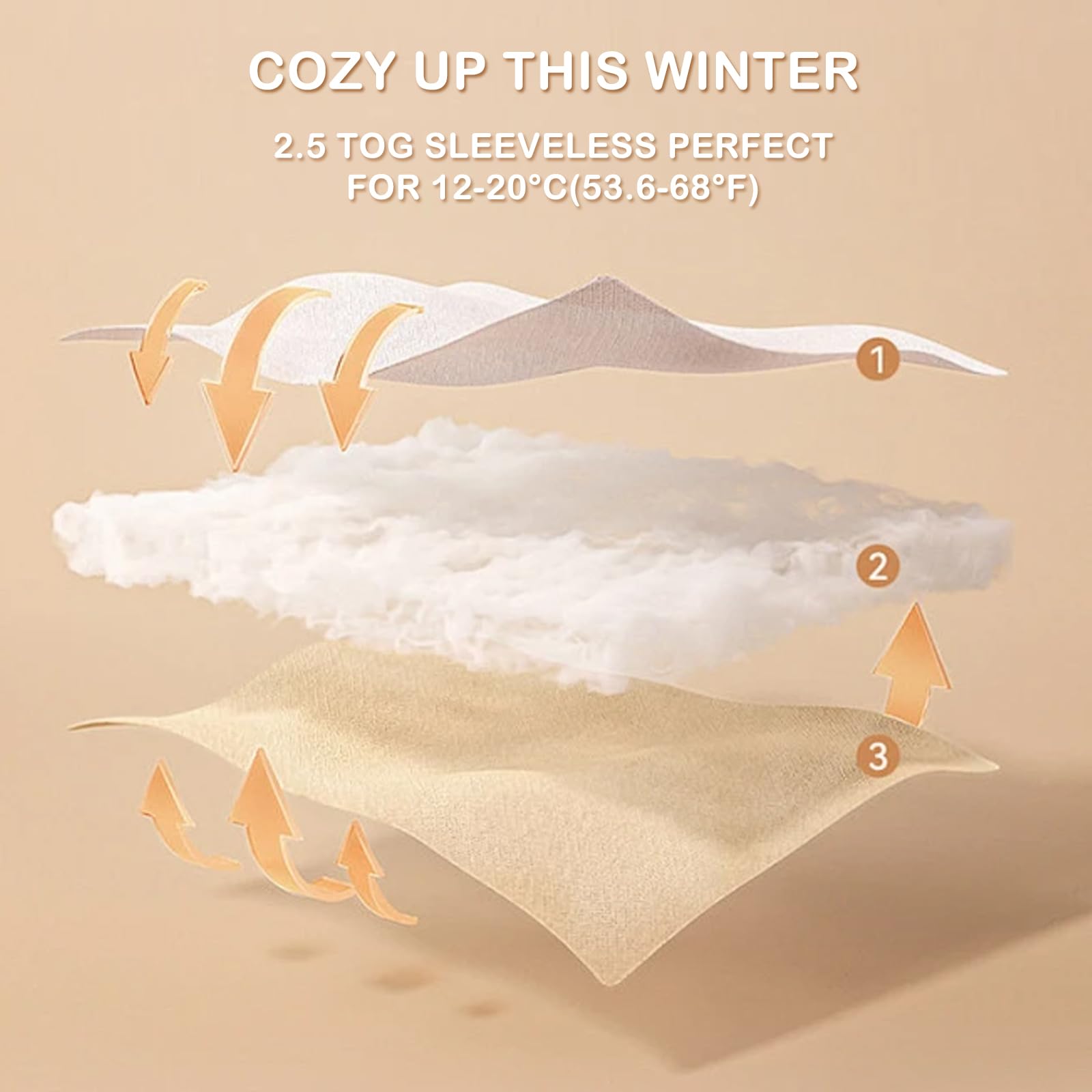 Nivolltha Super Soft Winter Baby Sleeping Bag 2.5 TOG - Image 2