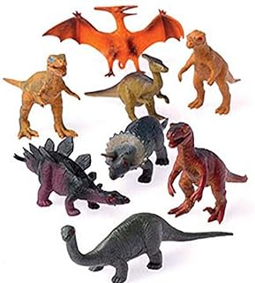 12 - Assorted Medium Sized Plastic Toy Dinosaurs Play set figures.