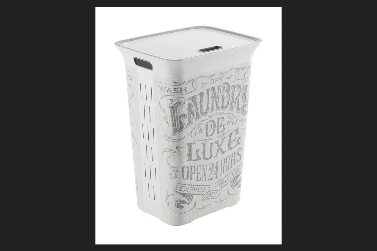 KIS White Plastic Clothes Hamper