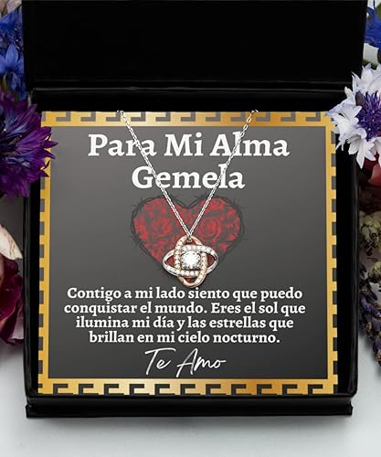 Miniatura 9 de Regalo para mujer mi alma gemela cadena, regalo para mujer, esposa o novia, collar personalizado para un momento especial