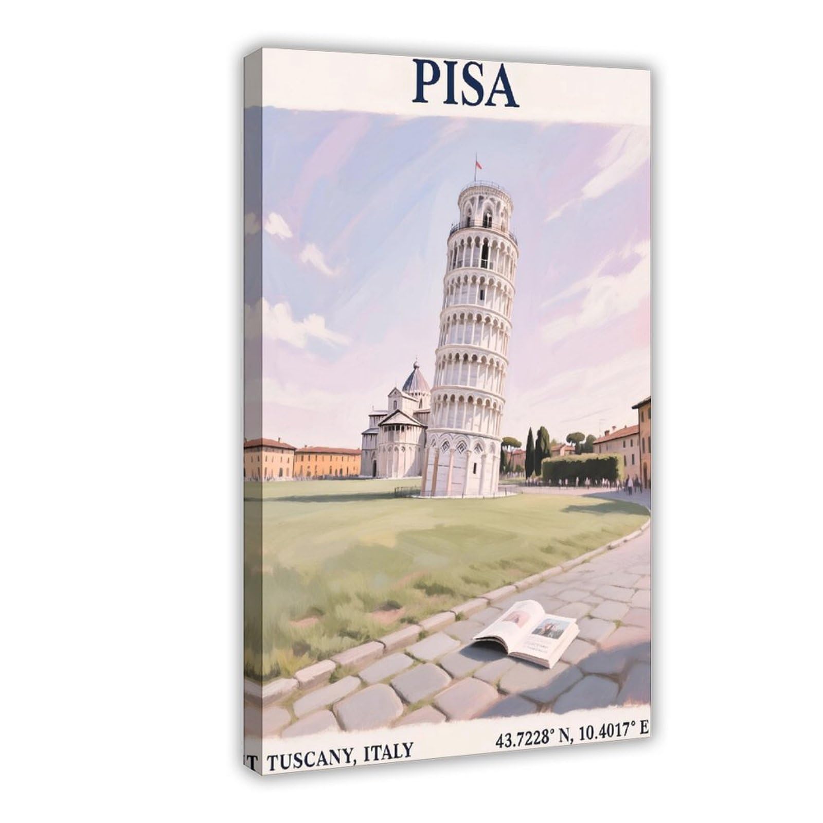 Leaning Tower of Pisa Poster Canvas Poster for Living Room Decor Gift