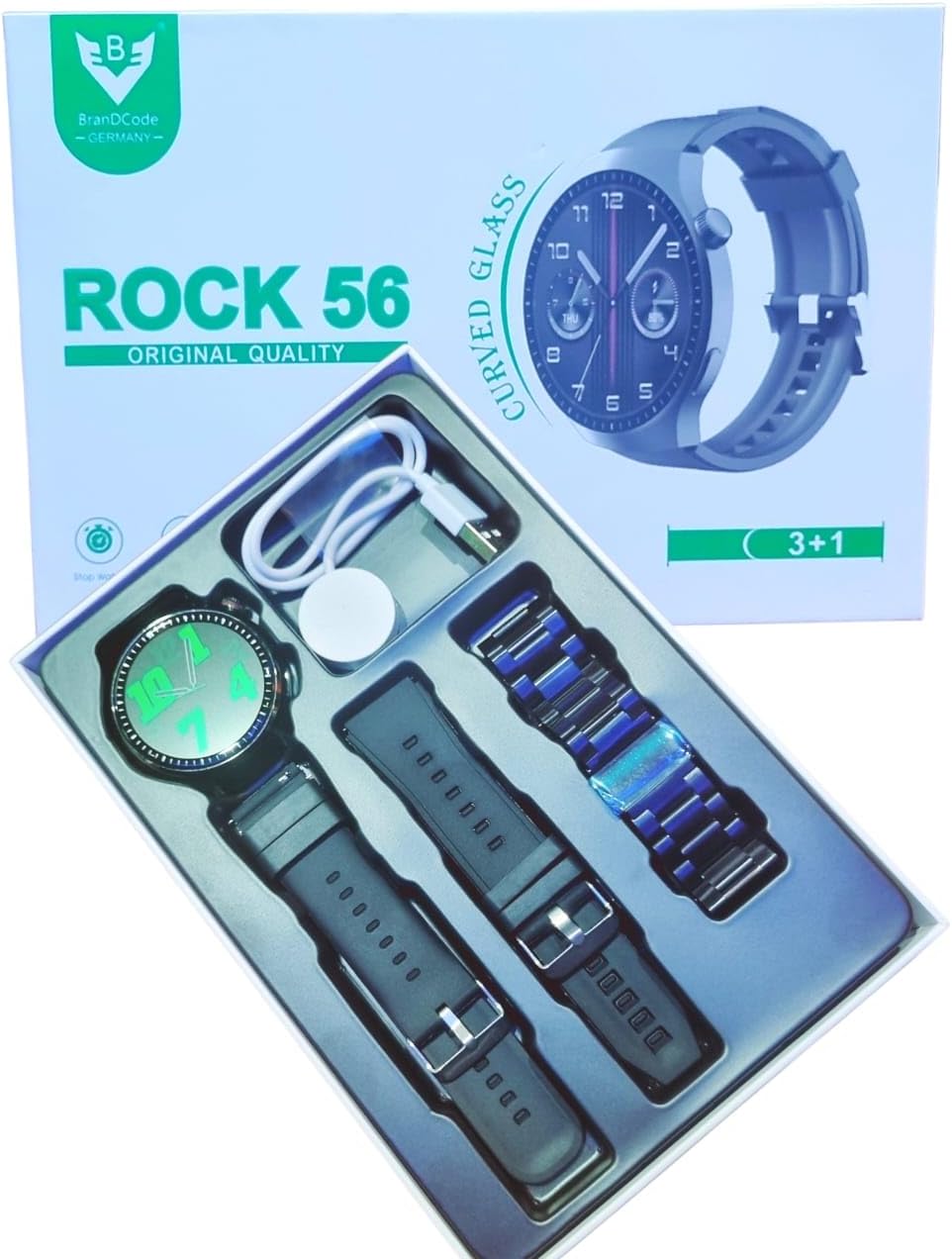 ساعة ذكية مع مكالمات بلوتوث، 3 أساور قابلة للتبديل...