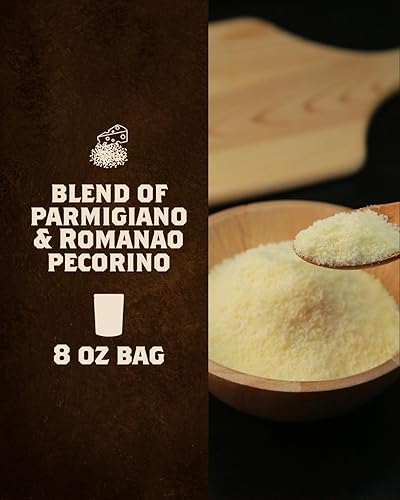 Miniatura 2 de Fortuna's Mezcla de queso rallado, bolsa de 8 onzas de queso parmigiano y romano pecorino importado de Italia, perfecto para pasta, pizza y mucho más