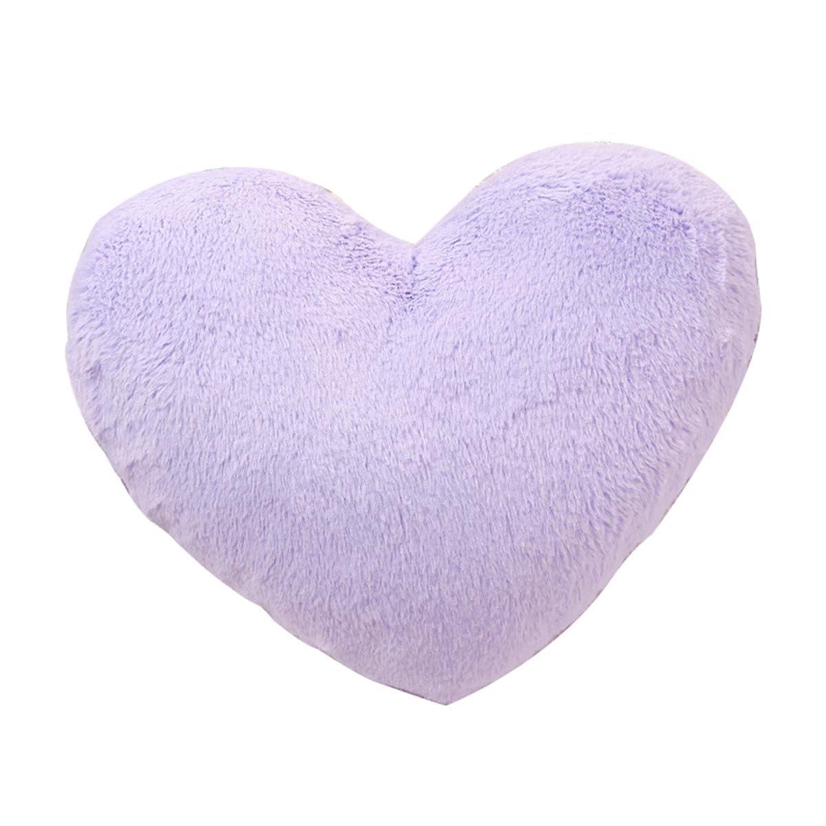 FOUTP Heart Pillows, Light Pink Heart Shaped Pillows, Washable Soft Fluffy Decorative Cushions, Love Throw Pillows Gifts, Women Girls Living Room Decor (purple,46 * 36cm)
