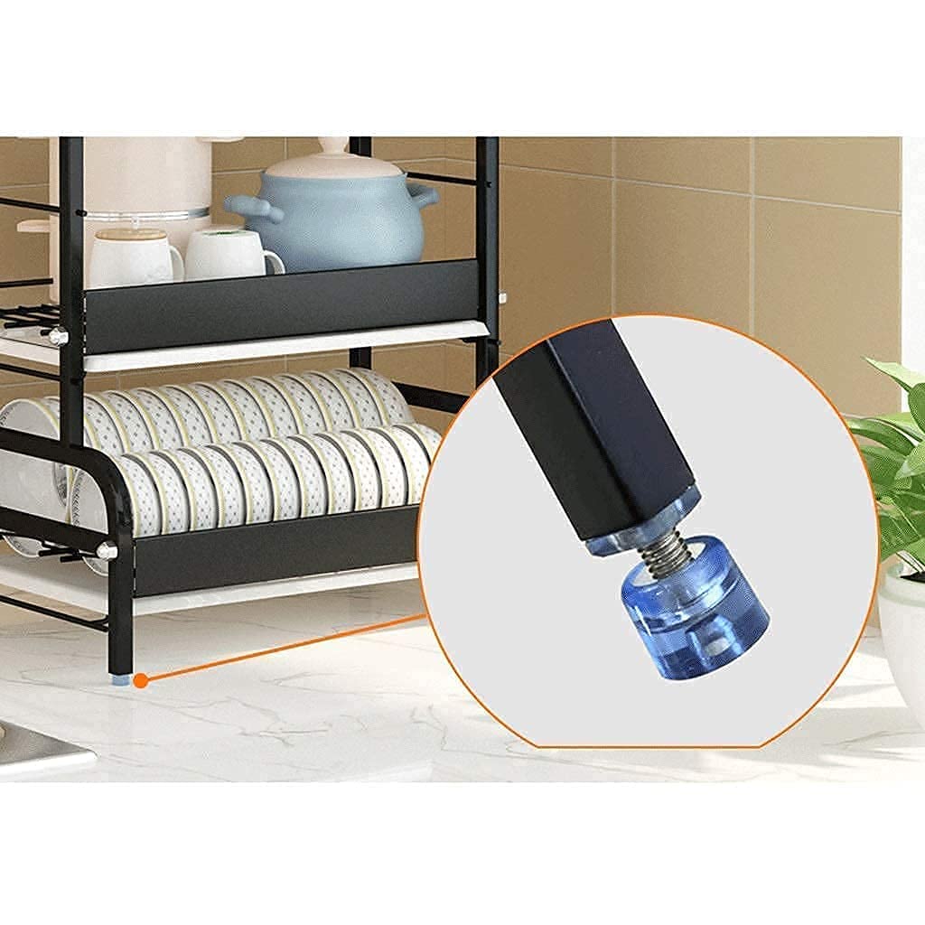 Soporte de Cubiertos Bandeja de Desagüe de Cocina de Acero Inoxidable Negro de 3 Capas para Secar Platos Y Suministros de Almacenamiento en la Cocina Práctica Práctica