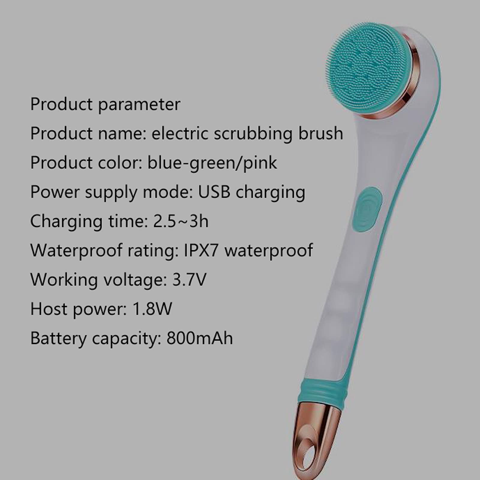 Cepillo de Ducha Cepillo de Cuerpo de Masaje eléctrico Fregador de baño automático Exfoliación Suave Cepillo de baño de Limpieza de Masaje automático (Azul y Rosa Opcional) Cepillo de Cuerpo