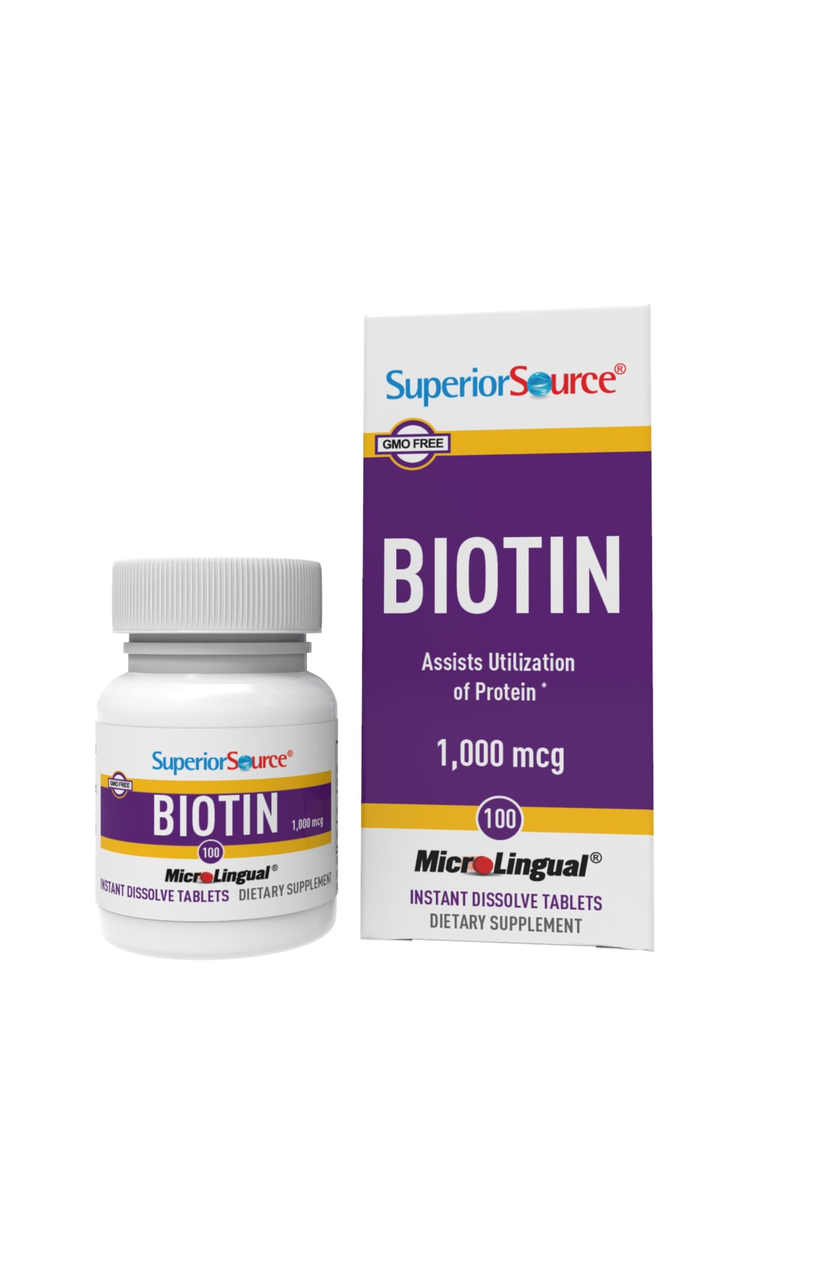 Superior Source Biotin 1,000 mcg, 100 Sublingual Tablets — Amazon image 9