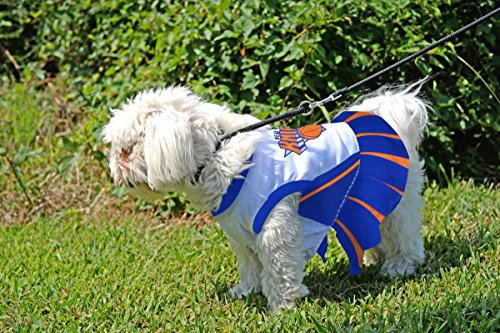 Pets First NBA New York Knicks Dog Cheerleader Dress, Small