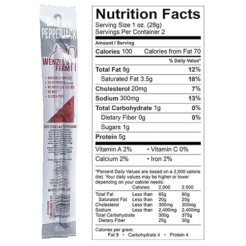 Miniatura 7 de Wenzel's Farm Paquete variado de palitos de aperitivos, sabrosos, ahumados naturalmente, altos en proteínas, bajos en carbohidratos, sin MSG,