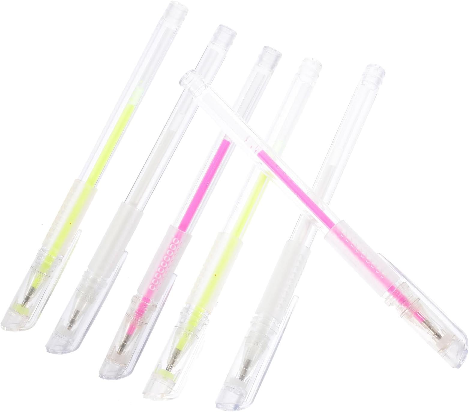 Kichvoe 6pcs Eyebrow Marking Pens Set with White Pink and Fluorescent Green for Brow Mapping and Eyebrow Positioning Pens and Practice