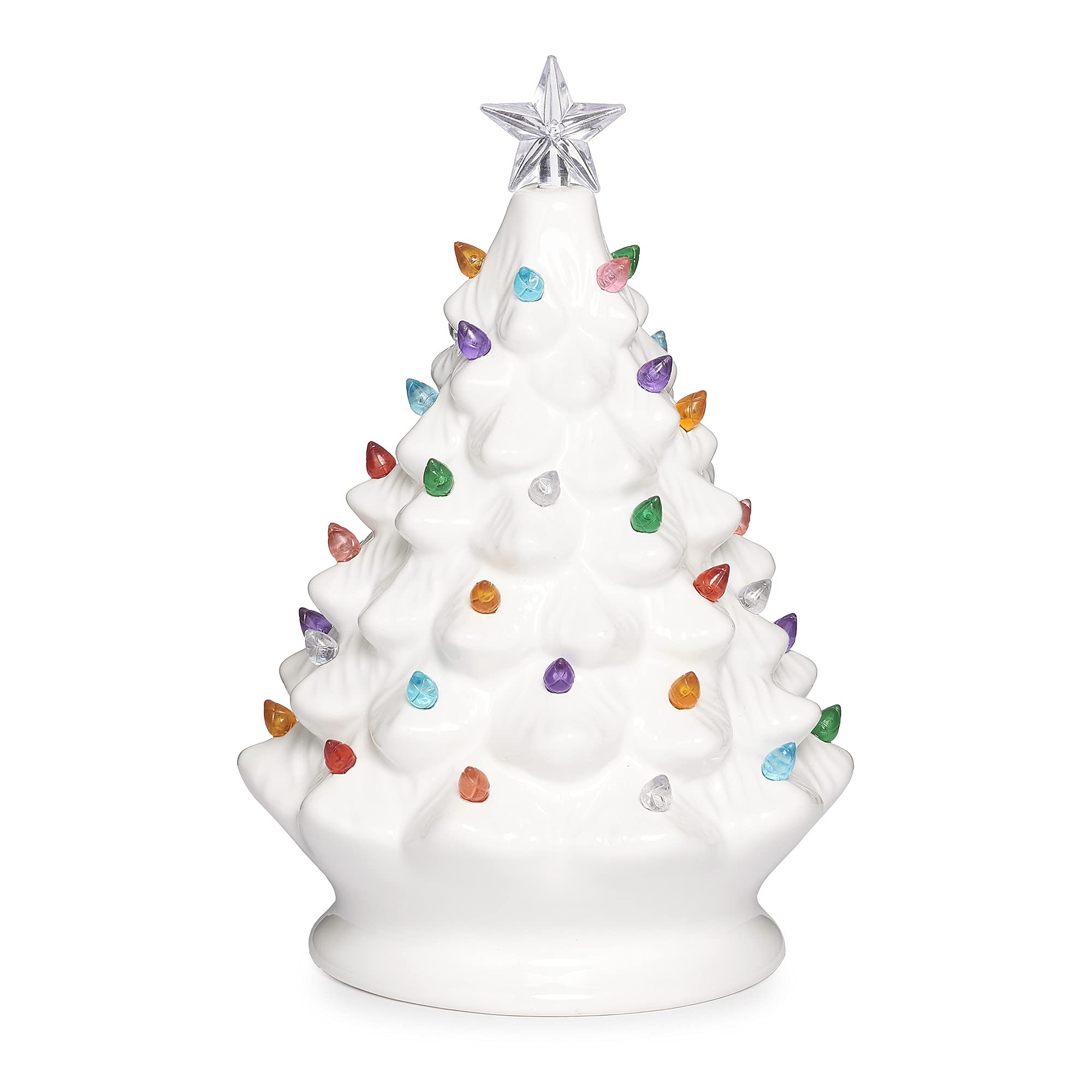 Amazon.co.jp: Roman Christmas ライト付きホワイトヴィンテージツリー