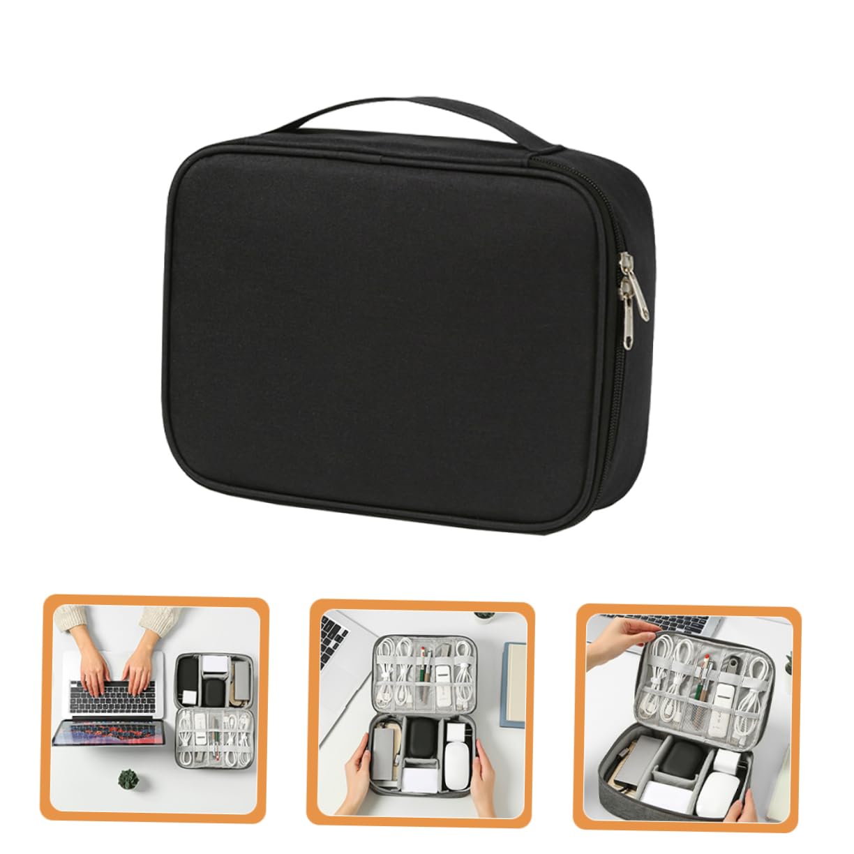 DOITOOL 3 Pezzi Organizzatore Per Cavi Da Viaggio Organizer Per Accessori Elettronici Custodia Per Caricabatterie Per Auricolari Power Bank