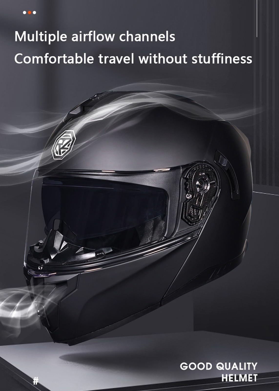 Casco Motociclistico Bluetooth Modulare Con Doppia Visiera - Certificato ECE/DOT, FM Integrata, Auricolare Integrato Per Moto, Scooter E Touring