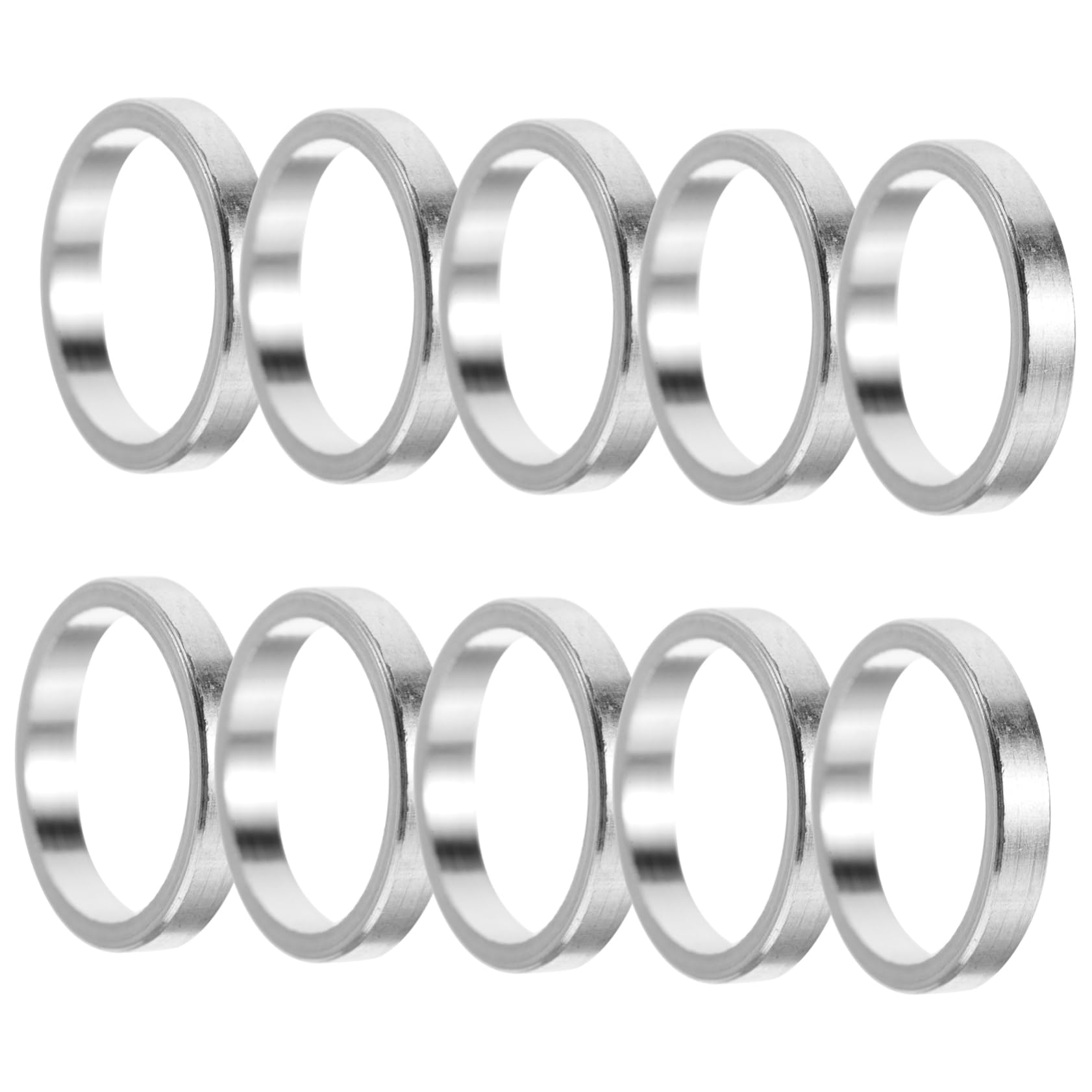 Garneck Mountain Bike Accessory 10pcs Aluminum Stem Headset Spacers Bike Fork Stem Washers Enhance Efficiency Safety