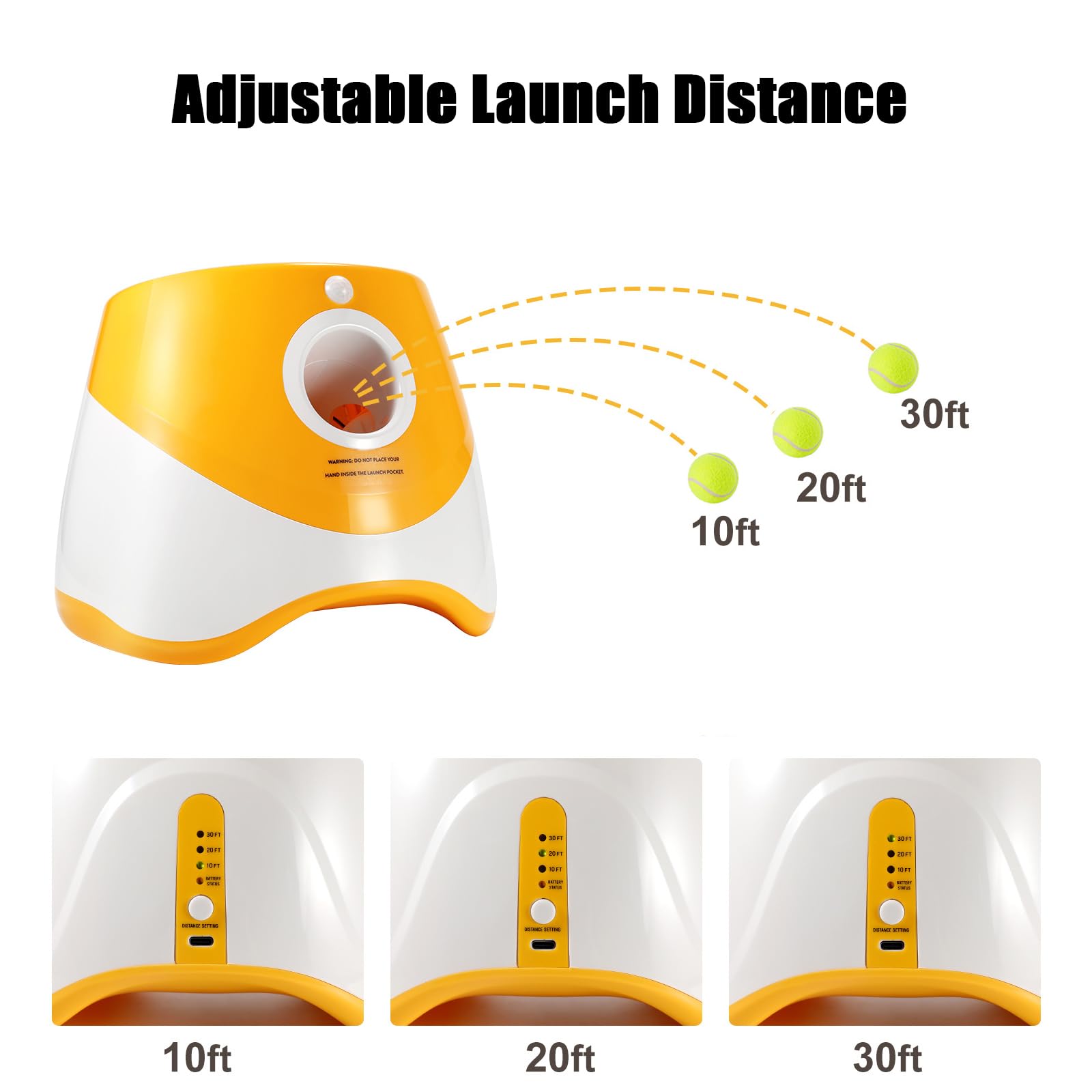 Lanceur Automatique De Balle pour Chien, Jouet Interactif avec 6 Mini Balles De 5,1 Cm, Chargement USB, 3 Réglages De Distance, Machine à Lancer De Balle pour Chiens De Petite Et Moyenne Taille Green