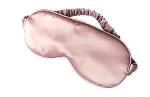 LULUSILK Mulberry Silk Sleep Eye Mask Blindfold with Elastic Strap Headband Soft Eye Cover Eyeshade for Night Sleeping