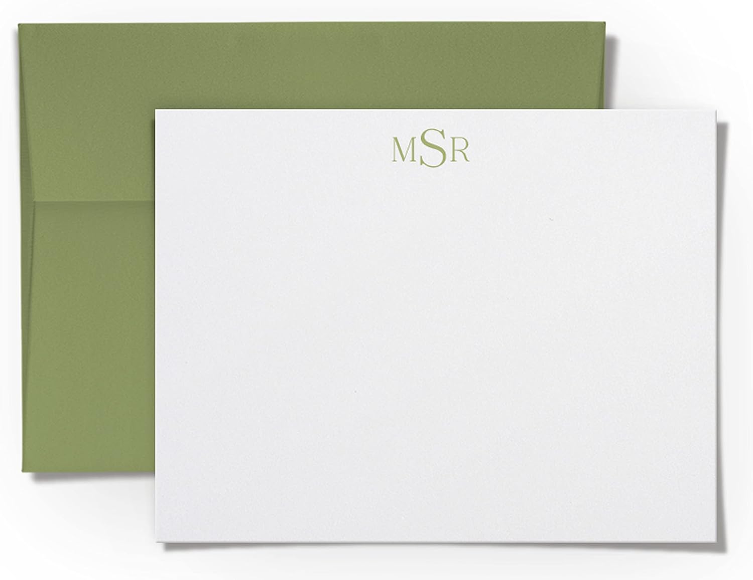 3 LETTER MONOGRAM Personalized Stationary Note Cards and Envelopes for Women Flat Note Cards Choose Your Envelope and Ink Colors