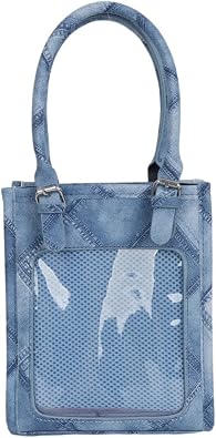 Kawaii Ita Bag Crossbody Bag Handbag Purse, Clear Window Messenger Shoulder Bag, Small Pin Display Purse with Insert