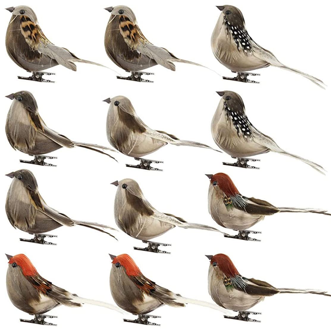 Oiseaux artificiels multicolores indispensables pour vos projets DIY et fêtes