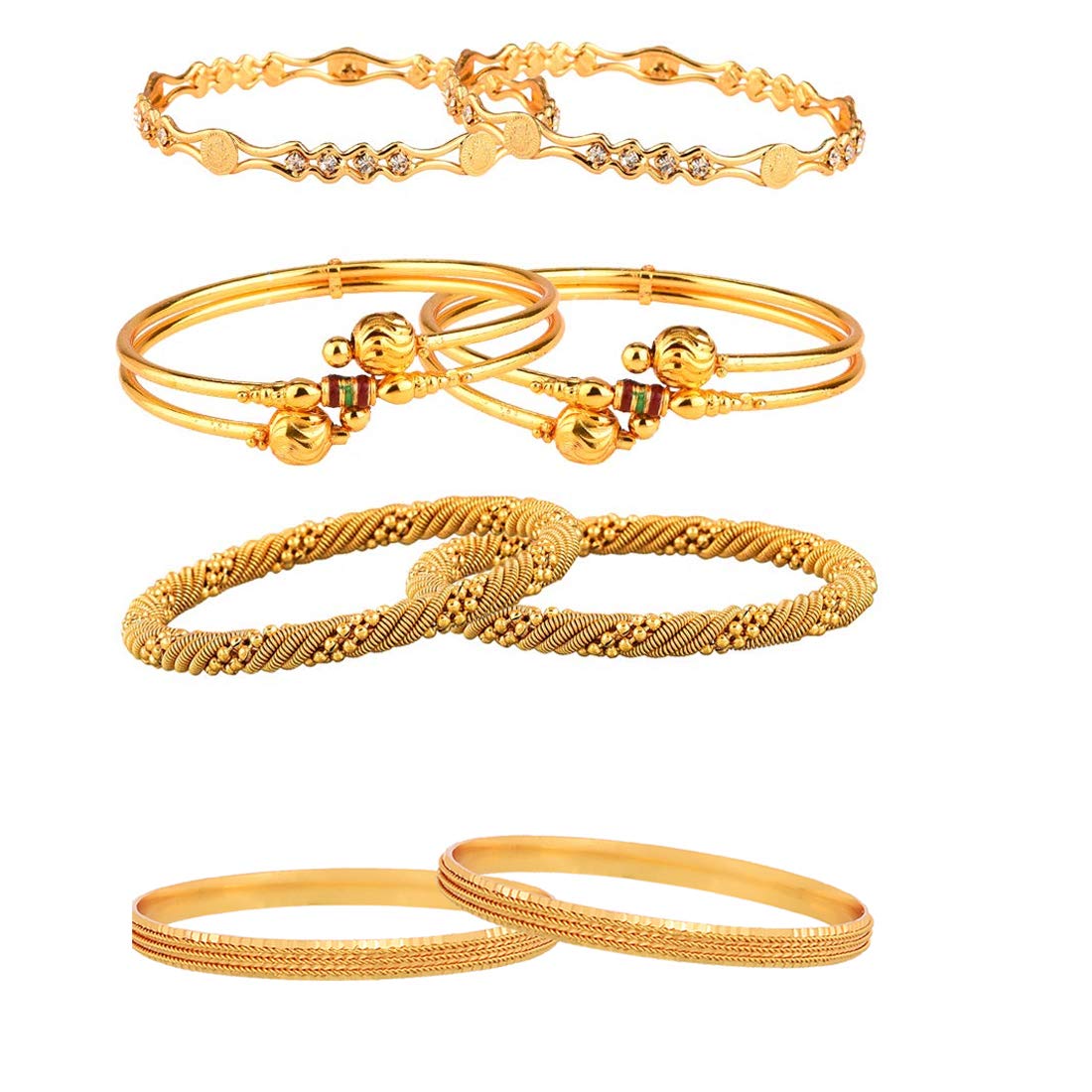 See full amazon price history chart for ZENEME Designer Gold Plated Jewellery Bangles for Women & Girls - Combo of 4 (2.6) ZENEME Designer Gold Plated Jewellery Bangles for Women & Girls - Combo of 4 (2.6) (B01N4GX6GS) Amazon Price History, Amazon Price Tracker